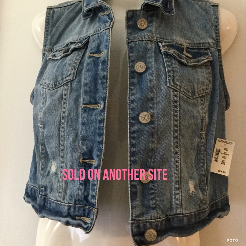 NEWT Aeropostale Sleeveless Jean Jacket